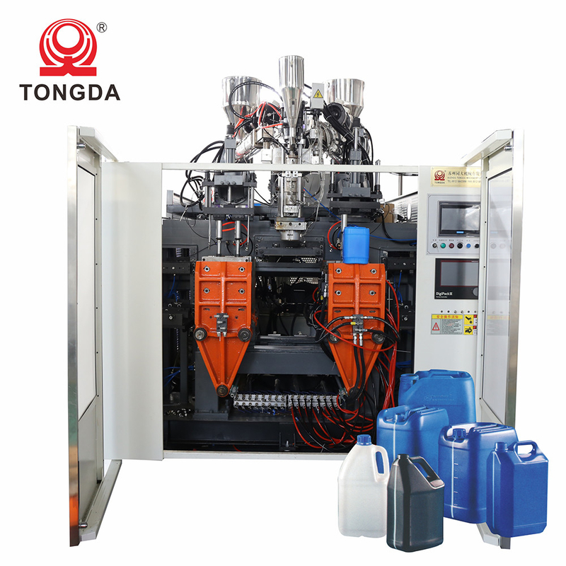 2 Stations PVC Blow Moulding Machine Canister Plastic Product Making Machinery