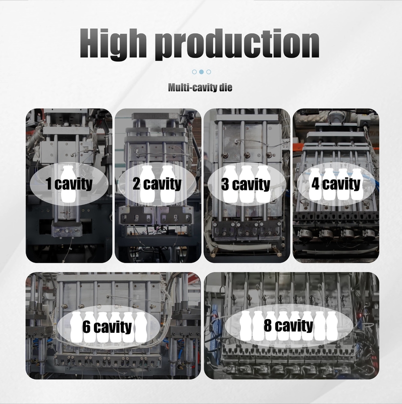 Pesticide HDPE Bottle Extrusion Blow Molding Machine Multi Cavity High Production