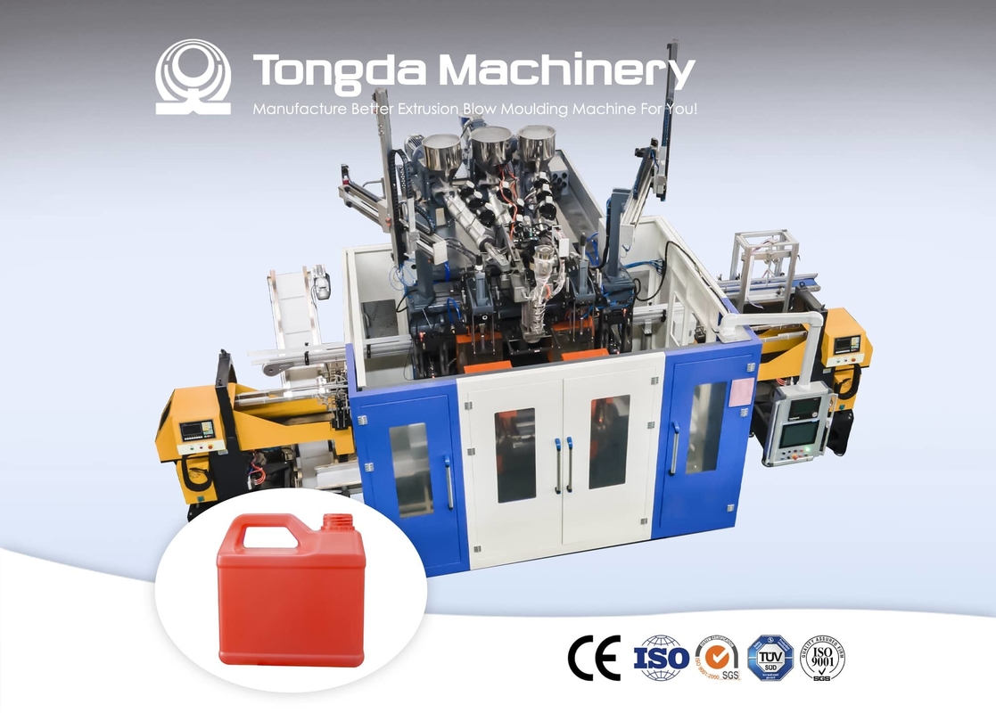 Automatic Plastic Blow Molding Machine Extrusion For Lubricant Oil Bottle